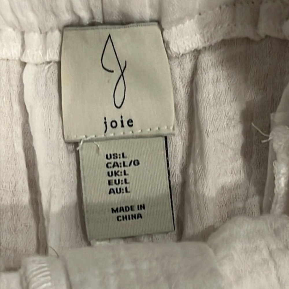Joie new with tags white belted cargo cotton pants - Picture 4 of 5